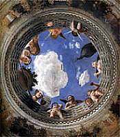 Andrea Mantegna - Oculo con putti e dame affacciate.